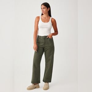 SUPPLIES High Rise Wide Leg Crop Jeans